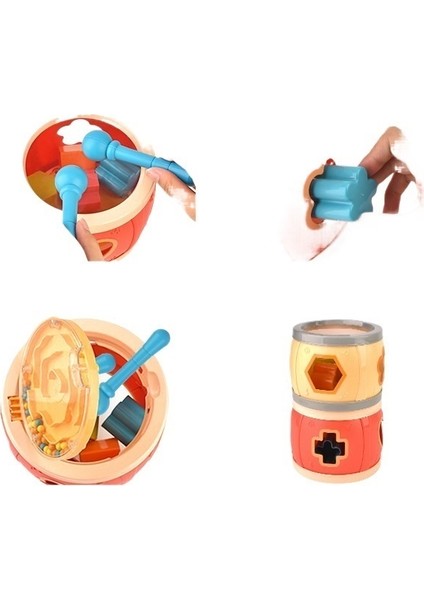 Çok Işlevli Çocuk Davulu 6 Aylık Bebek El Davulu Alkış Davulu 0-3 Yaş Müzik Oyuncağı Eğitici Çocuk Müzik Aleti (Yurt Dışından) modelleri