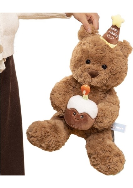 Doğum Günü Şapka Hediye Ayı Bebek Ayı Peluş Oyuncak Yastık Kek Ayı Bebek (Yurt Dışından) fiyatları