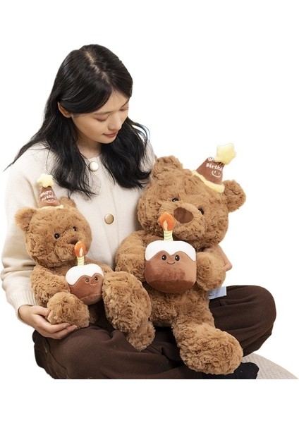 Doğum Günü Şapka Hediye Ayı Bebek Ayı Peluş Oyuncak Yastık Kek Ayı Bebek (Yurt Dışından) modelleri
