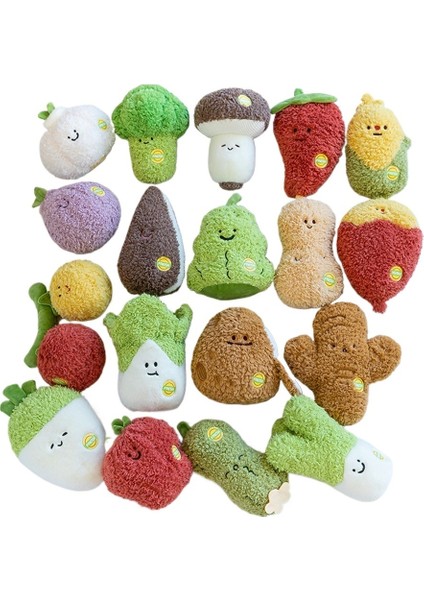 Bebekleri ve Çocukları Rahatlatmak Için 3 Adet 20 cm Uzunluğunda Sebze Peluş Bebek (Yurt Dışından)