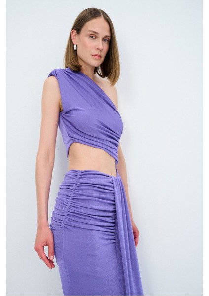 Night Zoom Tek Omuzlu Uzun Elbise fiyatları