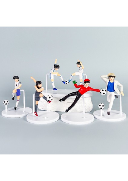 6 Futbolcu El Kuklası Anime Futbolcu Çocuk Maket Süsleri (Yurt Dışından)