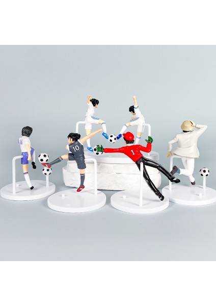 6 Futbolcu El Kuklası Anime Futbolcu Çocuk Maket Süsleri (Yurt Dışından) modelleri