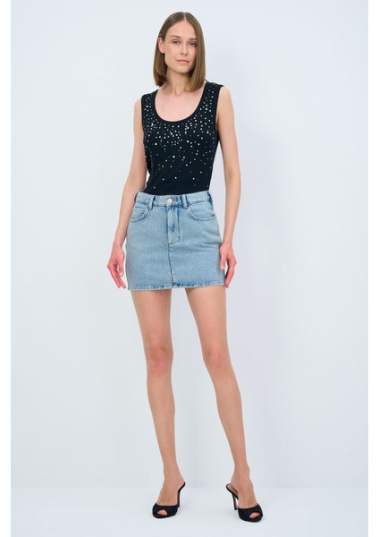 Mini Denim Etek
