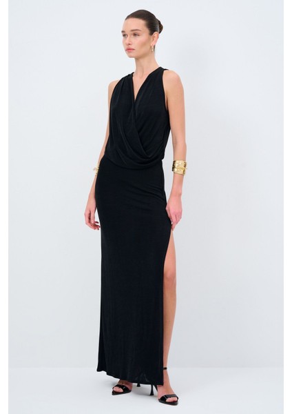 Moda Tutkusu Kolsuz Örme Elbise