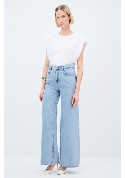 Bol Paça Denim Pantolon