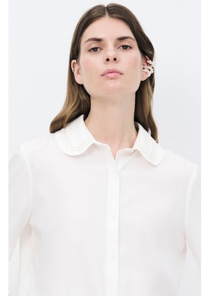 Şerit Detay Yakalı Gömlek