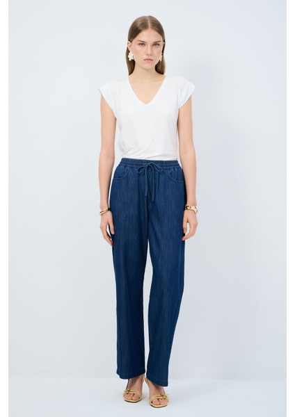 Bol Paça Denim Pantolon