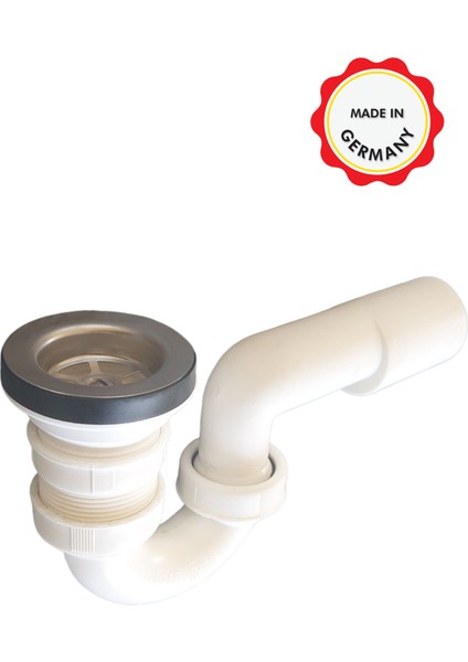 Küvet Sifonu, Duş Teknesi Sifonu, Bide Sifonu, Yandan Çıkışlı, Paslanmaz Çelik Delikli Süzgeçli, Koku Önleyici, Kokusuz Gider Borulu