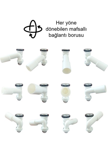 Küvet Sifonu, Duş Teknesi Sifonu, Bide Sifonu, Yandan Çıkışlı, Paslanmaz Çelik Delikli Süzgeçli, Koku Önleyici, Kokusuz Gider Borulu modelleri