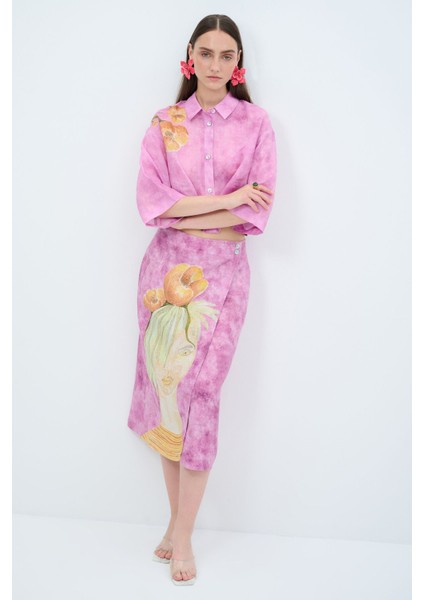 Desenli Keten Gömlek indirimleri