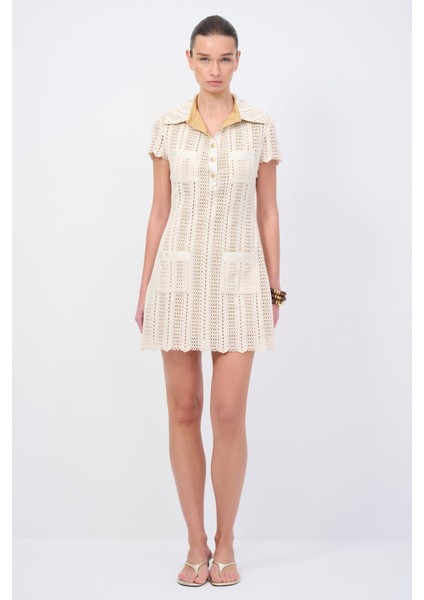 Moda Tutkusu Cep Detaylı Dantel Elbise