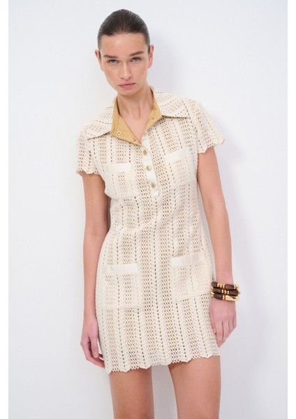 Moda Tutkusu Cep Detaylı Dantel Elbise fiyatları