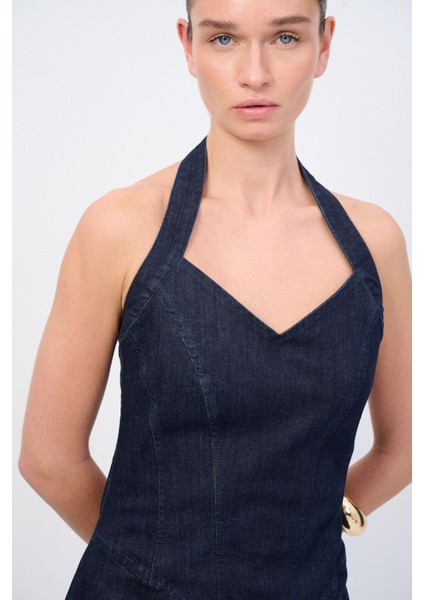 Moda Tutkusu Mini Denim Elbise modelleri