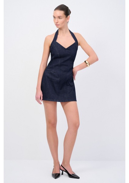 Moda Tutkusu Mini Denim Elbise fırsatları