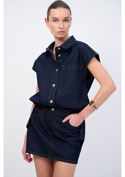 Moda Tutkusu Denim Kolsuz Tulum fiyatları