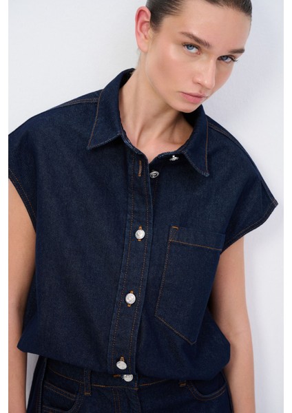 Moda Tutkusu Denim Kolsuz Tulum modelleri