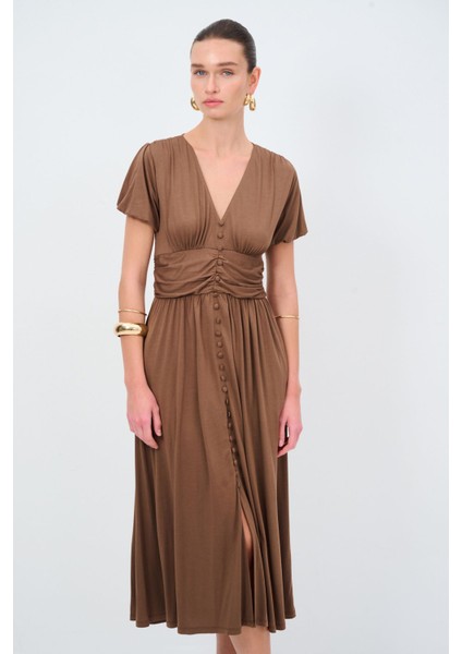 Büzgülü Modal Elbise fiyatları