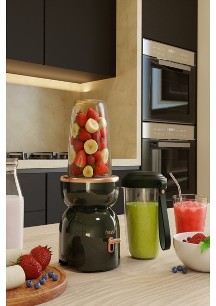 Öğütücülü Çift Şişeli Smoothie Blender Seti 400W FR-SBL21 Intenssio modelleri