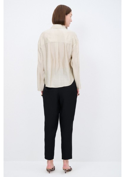 V Yaka Büzgülü Gömlek indirimleri