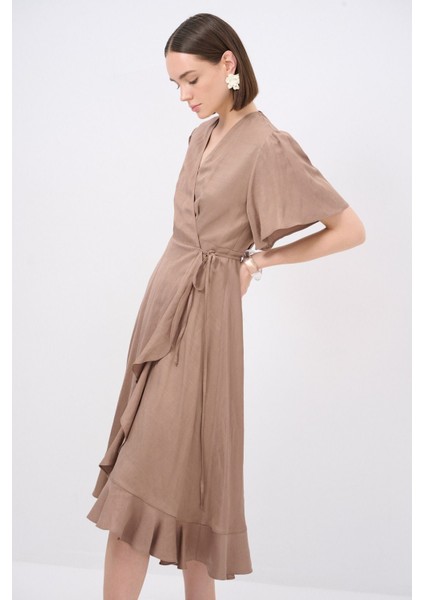 Vıskon Volanlı Elbise indirimleri