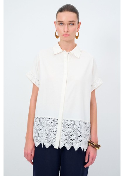 Dantel Detaylı Gömlek