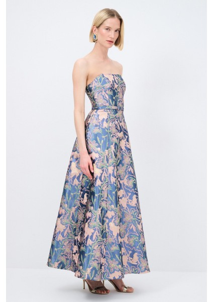 Mert Aslan Straplez Uzun Jakar Elbise indirimleri