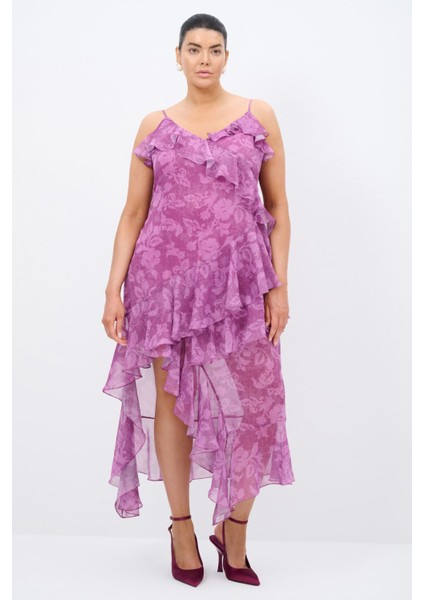 Desenli Şifon Elbise indirimleri