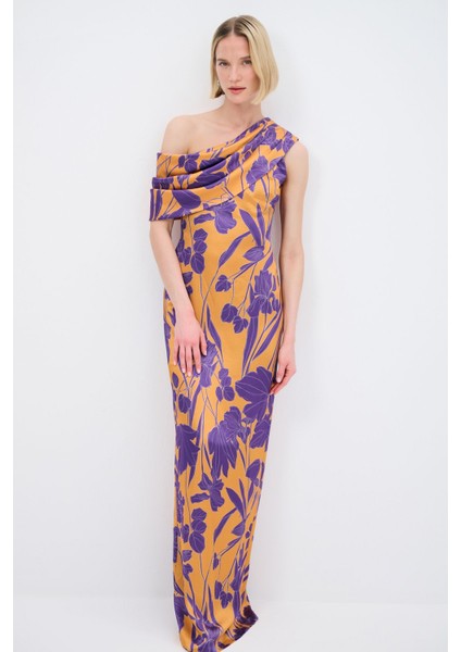 Mert Aslan Omuzu Açık Desenli Elbise indirimleri