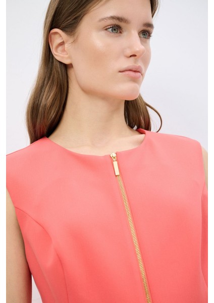 Fermuar Detaylı Kolsuz Elbise indirimleri