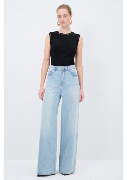 Bol Paça Denim Pantolon modelleri
