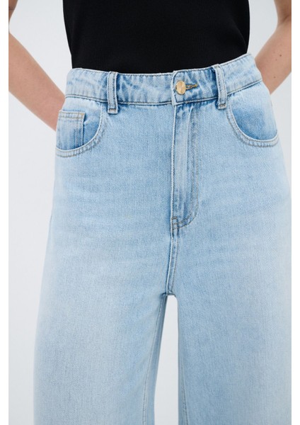 Bol Paça Denim Pantolon fırsatları