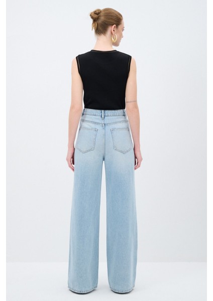 Bol Paça Denim Pantolon indirimleri