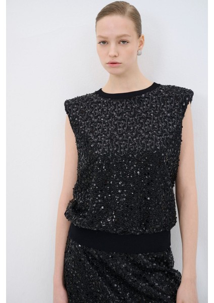 Pul Detaylı Kazak Triko