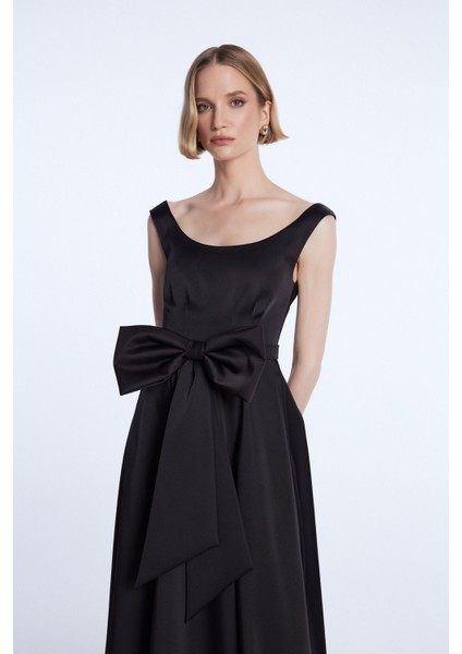 Mert Aslan Fiyonk Detaylı Uzun Tafta Elbise fiyatları