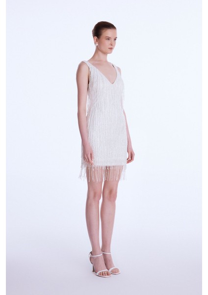 Night Zoom V Yaka Mini Elbise fırsatları