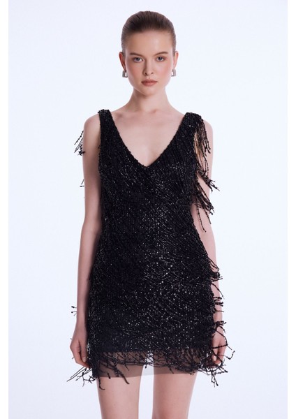 Night Zoom V Yaka Mini Elbise fiyatları