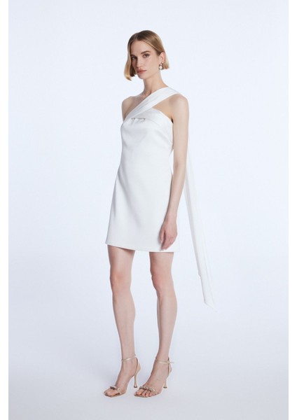 Mert Aslan Asimetrik Mini Elbise