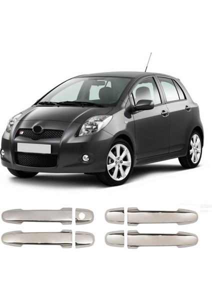 Toyota Yaris Uyumlu 2006-2012 Krom Kapı Kolu 4 Kapı Paslanmaz Çelik fiyatları