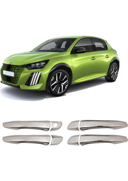 Peugeot 208 Uyumlu 2020 ve Üzeri Krom Kapı Kolu 4 Kapı Paslanmaz Çelik fiyatları