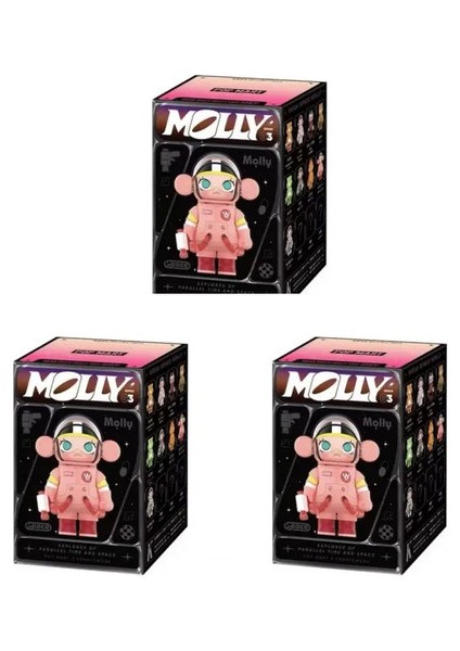 Bubble Mart Koleksiyonu Yasemin Kutusu Mega Uzay Molly% 100 Yıldönümü Serisi Üçüncü Nesil Süs El Yapımı Renk: Random Üç (Yurt Dışından)