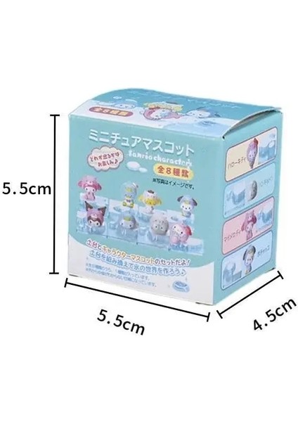 Sanrio Kutu Kawaii Kuromi Cinnamoroll Melody Hello Kitty Action Figür Kar Dünya Kız Hediye Çocukları Doğum Günü Hediye Kilo: Random 1 Pcs (Yurt Dışından)
