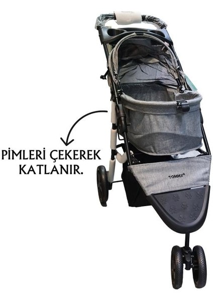 Evcil Hayvan Arabası 86x46x94,5cm Gri Max 15 Kg fiyatları