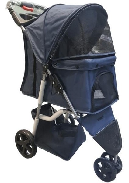 Evcil Hayvan Arabası 80x46x99cm Lacivert Max 15 Kg