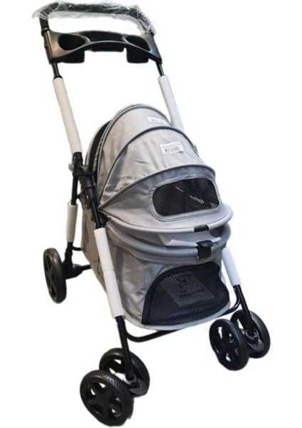 Evcil Hayvan Arabası 74,5x46,5x97,5cm Gri Max 15 Kg