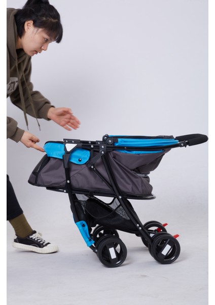 Evcil Hayvan Arabası Mavi 67*47*98cm Max 15kg fırsatları