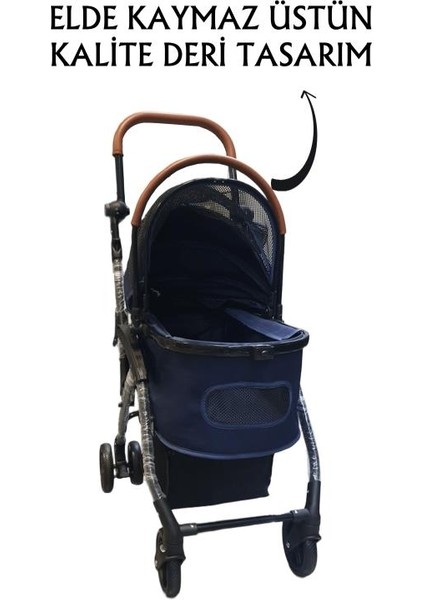 Evcil Hayvan Arabası 76,5x48x99cm Lacivert Max 15 Kg fiyatları