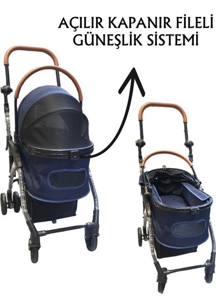 Evcil Hayvan Arabası 76,5x48x99cm Lacivert Max 15 Kg modelleri