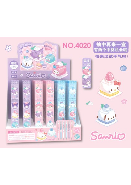 6pcs Sanrio Hello Kitty Kutu Pens Anime Sanrio Karikatür 0.5mm Jel Kalem Kawaii Yazma Öğrenci Çocuk Kırtasiye Çalışma Malzemeleri Renk: Sanrio 4020/BOYUT: Random 6pcs (Yurt Dışından)