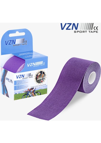 Sport Tape Mor Renk Kinezyo Sporcu Bandı Kinesyo Bandı 5 Metre X 5 Cm fiyatları